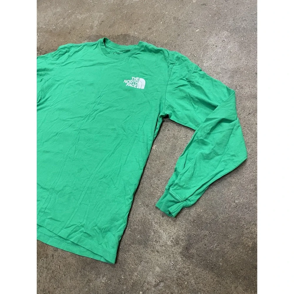 The North Face Long Sleeve Shirt Mens Medium Green‎ Yosemite Half Dome Graphic